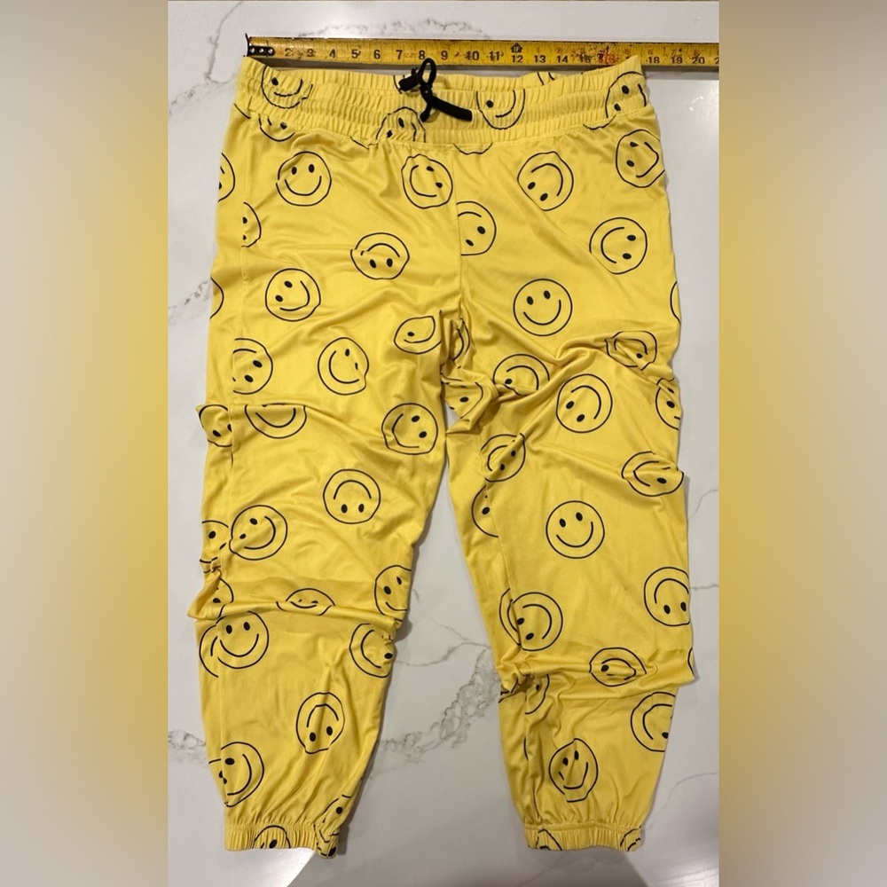 Yellow Smiley Face Joggers